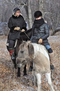 riding in Mongolia